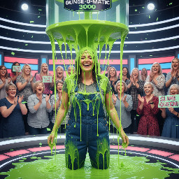 Warehouse worker slimed