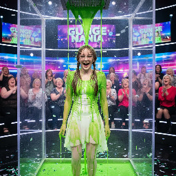 Young teen girl with thin framed rectangular glasses and straight chestnut brown hair in low pigtails. Dressed in white dance clothes. Photorealistic.