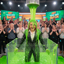 close up, singer sabrina carpenter dressed as businesswoman, slimed on get your own back