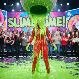 red catsuit slimed
