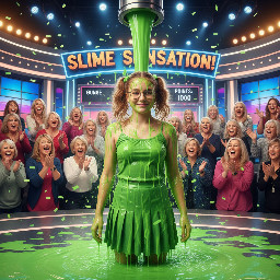 Teen girl with wavy hair in two high pigtails, wearing glasses with thin frames and a knee length skirt, with a spagetti strap top. She has shy smile, and her hands are besides her body.