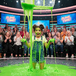 9 year old girl with her dark brown hair in two hair buns