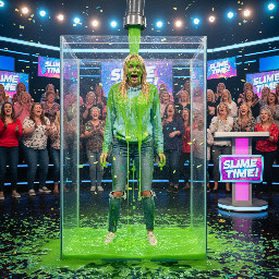 Blond girl bleu pants light bleu hoodie white sneakers