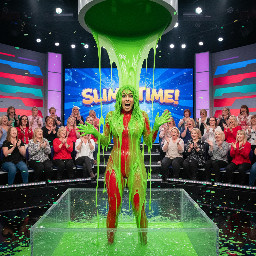 red catsuit slimed