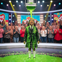 Pettite south indian girl with dark skin. Her black hair is in a tight ponytail and she is wearing a knee length school skirt, long socks and a school blazer. She is wearing a thin metalic hair band shaped like cat ears. She is standing straight. She is laughing. Photorealistic.