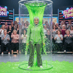 19 year old girl with light grey hijab and glasses light grey hoodie grey flair pants white sneakers