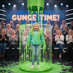 Blond girl bleu pants light bleu hoodie white sneakers