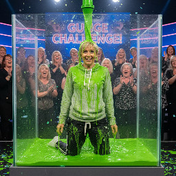 30 year old woman blond hair small body with light grey and hoodie strings tied together black sport pants and white socks