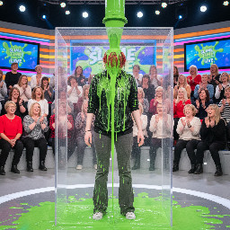 Girls 19 years red stiled hair 1.72 meters black hoodie grey flair pants and white shoes