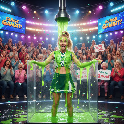 Middle school cheerleader with hair in ponytail